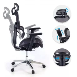 Sedia Ergonomica Ergocity FX, base in alluminio e rete TechSport