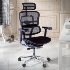 Sedia Ergonomica Ergohuman Elite, seduta imbottita, struttura nera