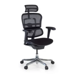Sedia Ergonomica Ergohuman V2, seduta imbottita, struttura nera