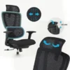 Sedia ergonomica Essenza, braccioli 3D, supporto lombare regolabile