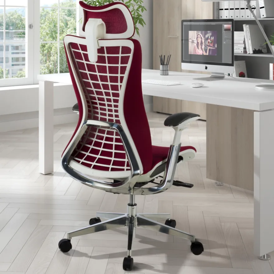 Sedia Ergonomica Professionale Miller, braccioli 3D, rete
