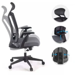 Sedia Ergonomica Ridley, poggiatesta, meccanismo sincronizzato