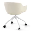 Sedia Girevole Ores, con ruote, Design Moderno, Pelle