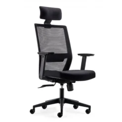 Sedia Girevole Ufficio Kana, schienale ergonomico, poggiatesta