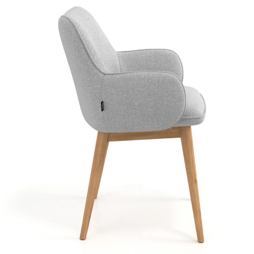 Sedia Nordica Nora, Gambe in legno, Certificata