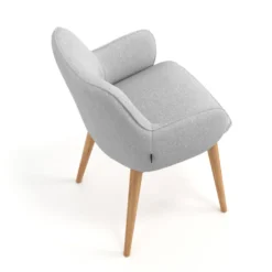 Sedia Nordica Nora, Gambe in legno, Certificata