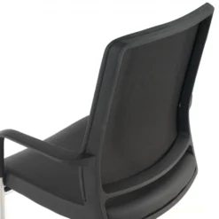 Sedia Ospiti Ufficio Bali, schienale ergonomico similpelle