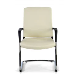 Sedia Ospiti Ufficio Bali, schienale ergonomico similpelle