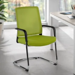 Sedia Ospiti Ufficio Bali, schienale in rete ergonomico