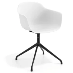 Sedia per Riunioni Alice, base piramidale