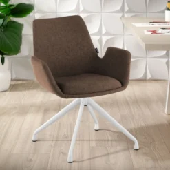 Sedia per Riunioni Glamm, imbottitura generosa, gambe in nero grafite