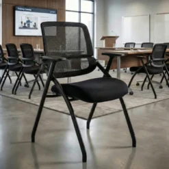 Sedia pieghevole Smart con schienale in rete, impilabile