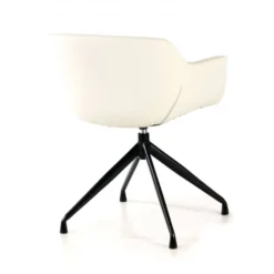Sedia Riunione Ores, base piramidale, ottime finiture, ecopelle