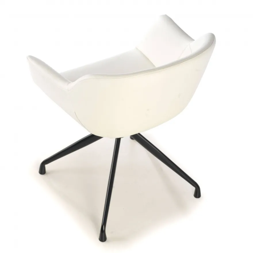 Sedia Riunione Ores, base piramidale, ottime finiture, ecopelle