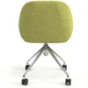 Sedia riunioni con ruote Greta, base in alluminio