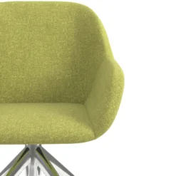 Sedia riunioni con ruote Greta, base in alluminio