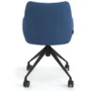 Sedia riunioni con ruote Nora, base in alluminio