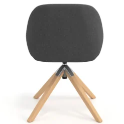 Sedia riunioni Greta, base in legno girevole