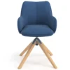 Sedia riunioni Nora, base in legno girevole
