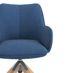 Sedia riunioni Nora, base in legno girevole