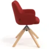 Sedia riunioni Nora, base in legno girevole