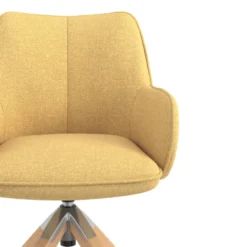 Sedia riunioni Nora, base in legno girevole