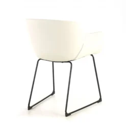 Sedia Sala Attesa Ores, Cantilever, Sedile Imbottito, Pelle