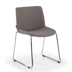 Sedia Sala d'Attesa Flow, schienale ergonomico, slitta