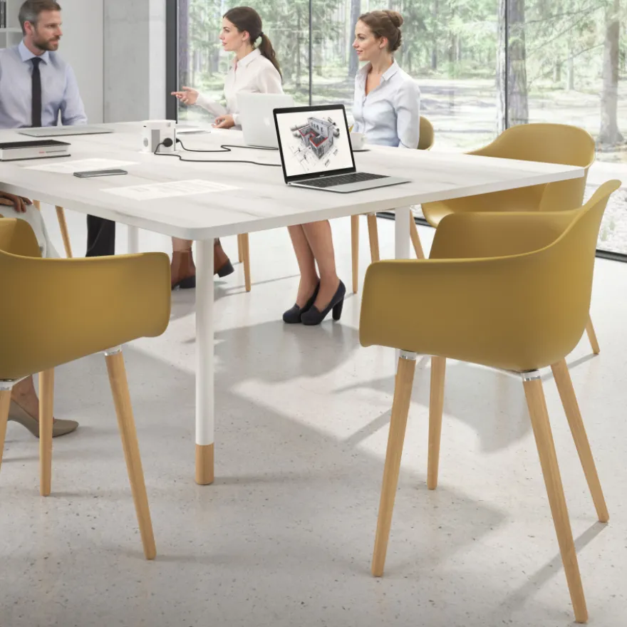 Sedia Scandinava Alice, Gambe in Legno