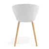 Sedia Scandinava Emily, seduta ergonomica, gambe in legno