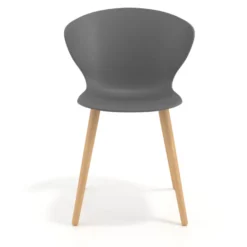 Sedia Scandinava Emily, seduta ergonomica, gambe in legno