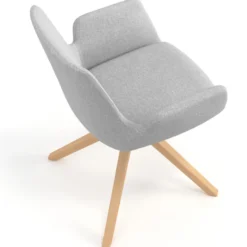 Sedia Scandinava Glamm, Gambe in Legno, Certificata
