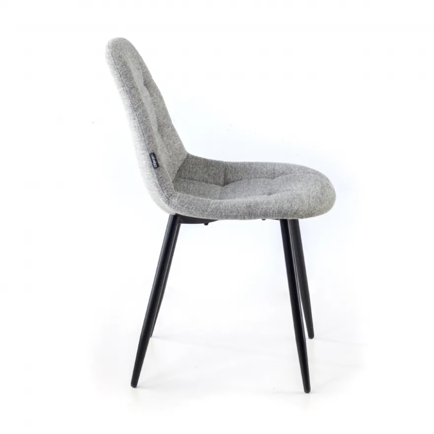 Sedia Scandinava Zafir, spessa imbottitura, gambe in metallo