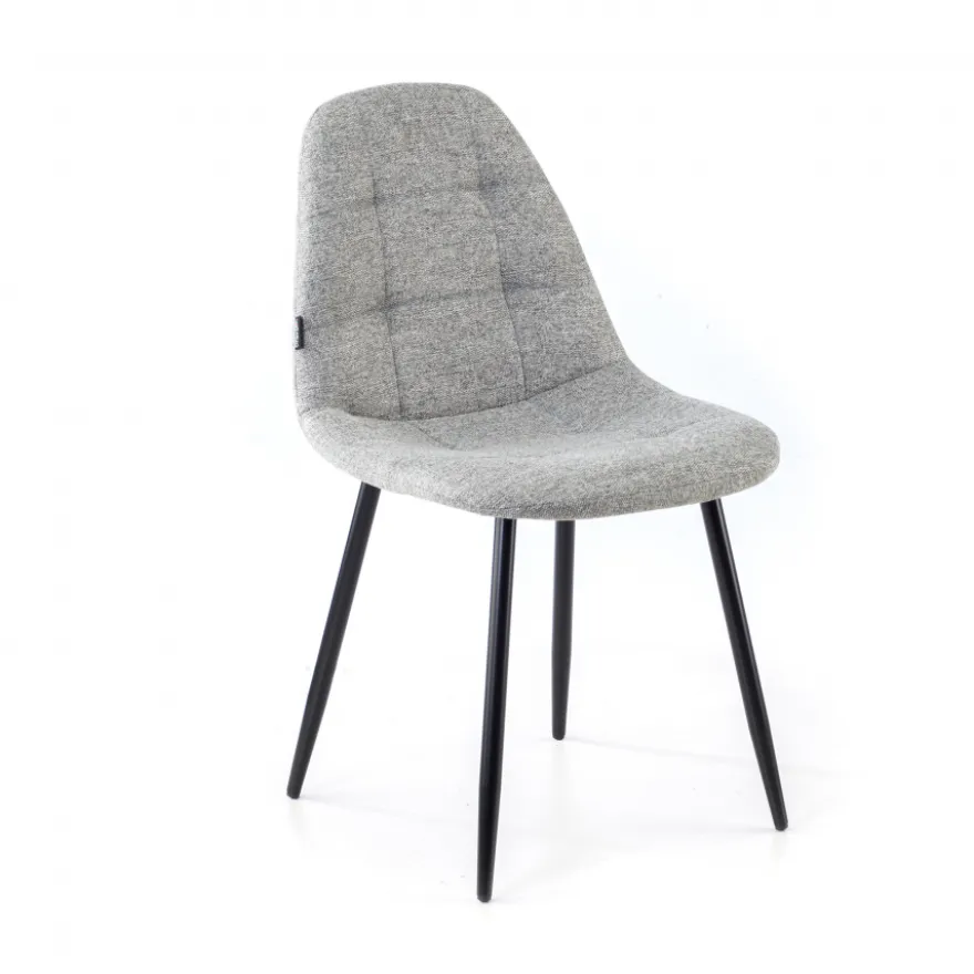 Sedia Scandinava Zafir, spessa imbottitura, gambe in metallo