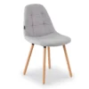 Sedia Scandinava Zafir, spessa imbottitura, gambe in legno