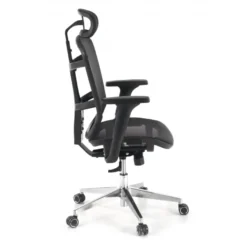Sedia Smart Working Dover, poggiatesta, base alluminio, 8 ore