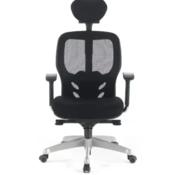 Sedia Smart Working Hazuki plus, braccioli 3D, con poggiatesta