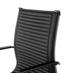 Sedia Ufficio Brenton, struttura nera, ecopelle