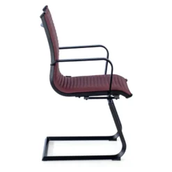 Sedia Ufficio Brenton, struttura nera, ecopelle