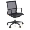 Sedia ufficio Design Fox black, Schienale Basculante, in Rete