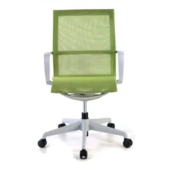 Sedia ufficio Design Fox white, Schienale Basculante, in Rete