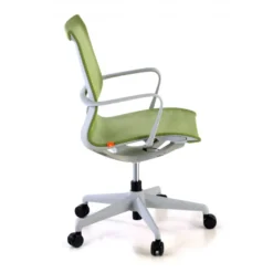 Sedia ufficio Design Fox white, Schienale Basculante, in Rete