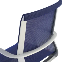Sedia ufficio Design Fox white, Schienale Basculante, in Rete