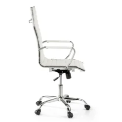 Sedia ufficio design Vogue, Struttura cromata, schienale alto