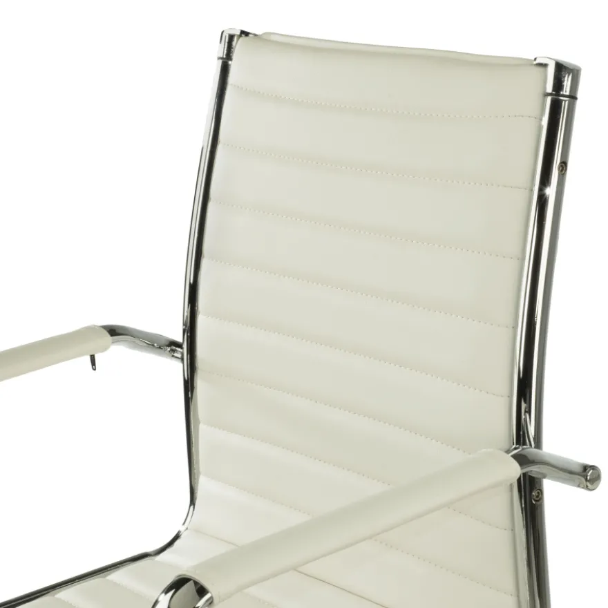 Sedia ufficio design Vogue, Struttura cromata, schienale basso