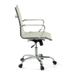 Sedia ufficio design Vogue, Struttura cromata, schienale basso
