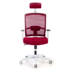 Sedia Ufficio Ergonomica Akira white con poggiatesta