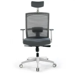 Sedia Ufficio Ergonomica Akira white con poggiatesta