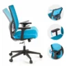 Sedia Ufficio Ergonomica Verdi, braccioli regolabili, supporto lombare,