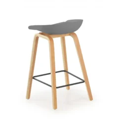 Sgabello alto Helsinki in stile nordico con gambe in legno